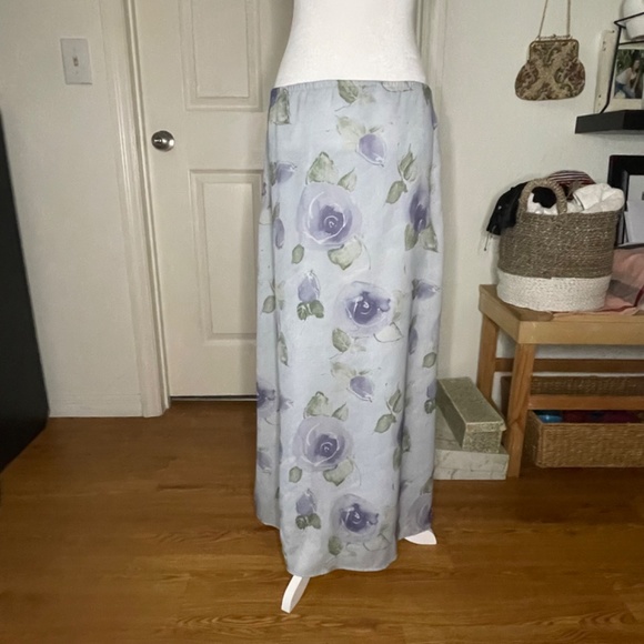 Vintage Light Purple Floral Maxi Skirt Size Large by Fashion Bug - Picture 4 of 6